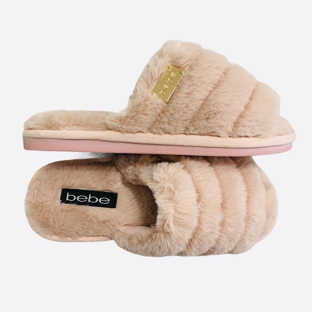 Bebe Faux Fur Slippers
